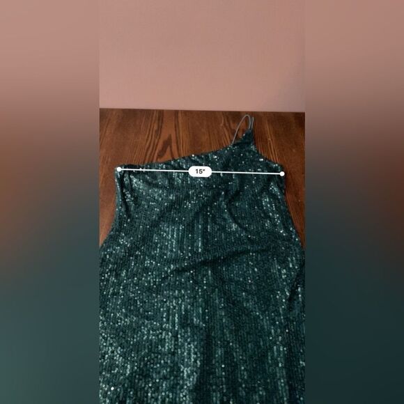 Crystal Sky emerald green sequin Mini Dress Cocktail Party Sexy Elegant L NWT - Picture 15 of 16